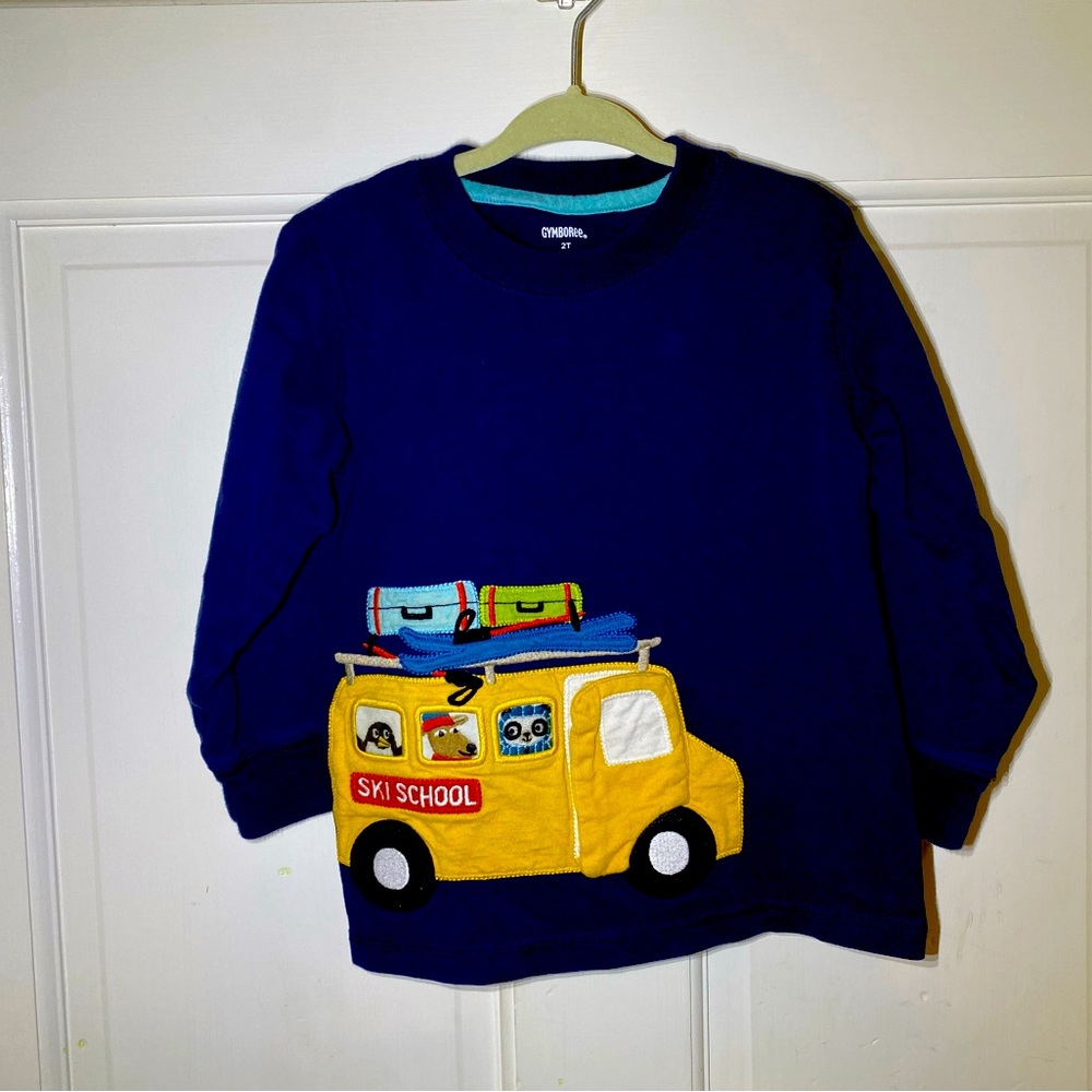 Gymboree Ski School Unisex Long-sleeved Shirt w/ Flap